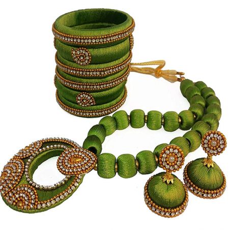 Olive Green necklace set