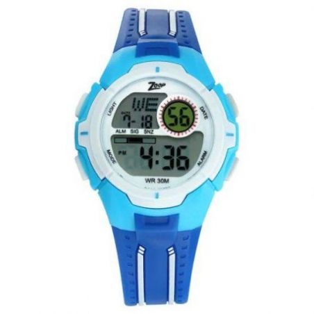 Digital blue strap watch