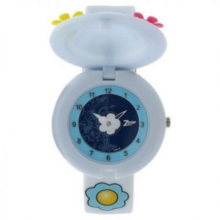 Blue dial blue plastic strap watch
