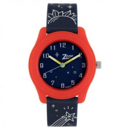 Multicoloured dial multicoloured plastic strap watch