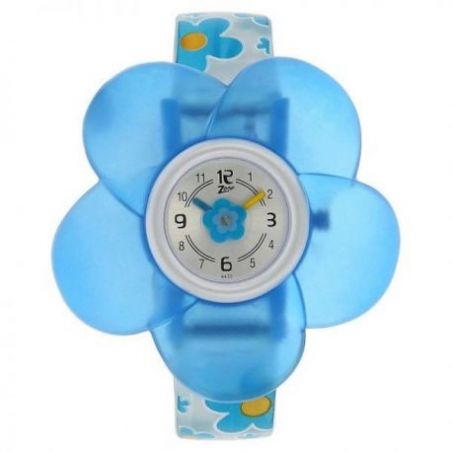 Silver dial multicoloured plastic strap watch