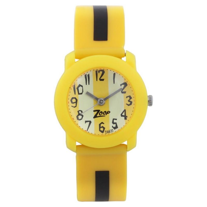Titan Zoop Yellow dial yellow plastic strap watch for Kids
