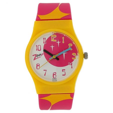 Space age multicoloured dial analog watch