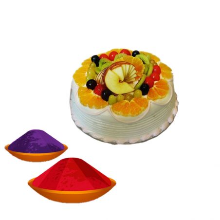 Mixed Fruit Cake with Gulal