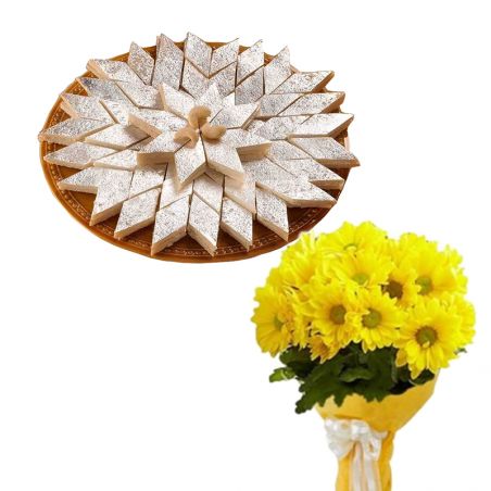 Gerberas n Katli for Tamil New Year