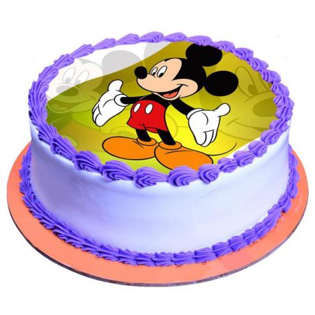Send Cute Mickey Mouse Pineapple Fondant Cake Online - GAL23-110005 |  Giftalove