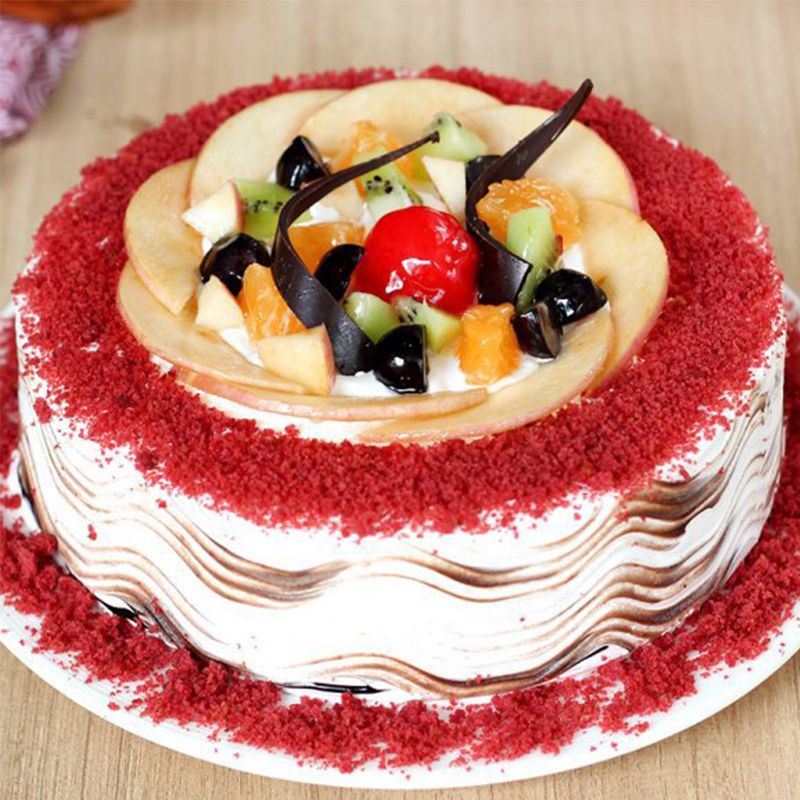 Velvet with Fruit Topping - 1Kg