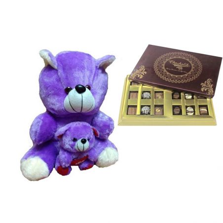Mother Teddy with Chocolates