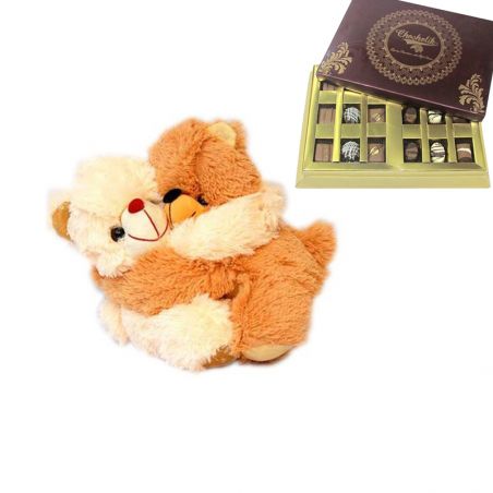 Hug Teddy with Chocolates