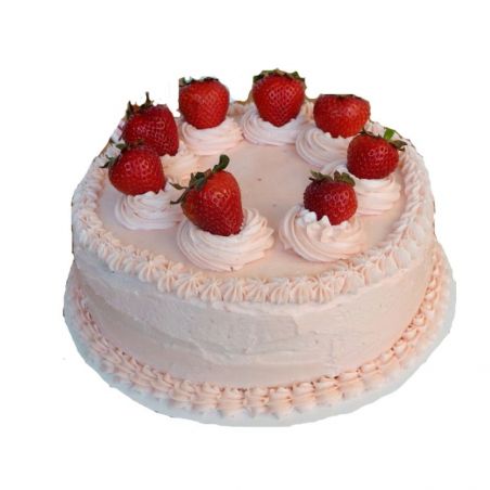 Strawberry Eggless Cake  - 2 Pound  (Globe Bakers)