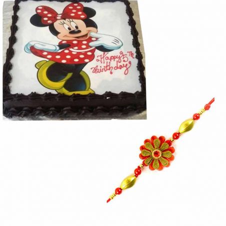 Black forest Photo Cake n Rakhi