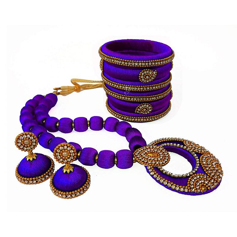 violet necklace set