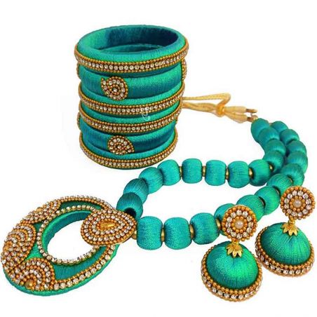 Peacock Green necklace set