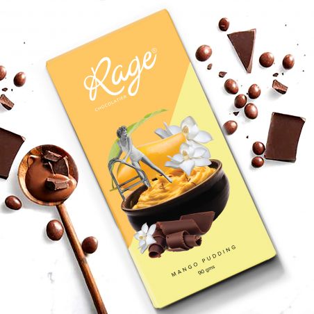 Rage Fruity Bar - Mango Pudding Chocolate Bar 90 gm