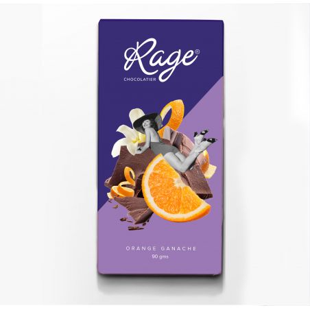 Rage Fruity Bar - Orange Ganache Chocolate Bar 90 gm