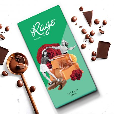 Rage Fruity Bar - Caramel Chocolate Bar 90 gm