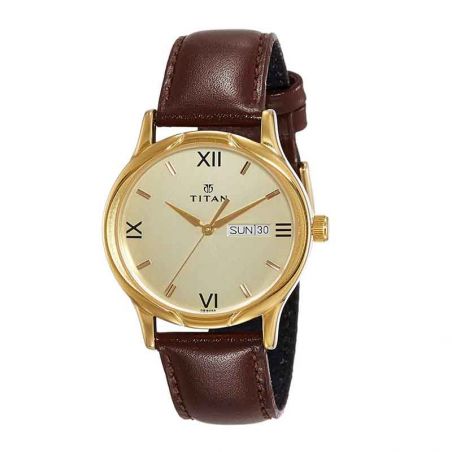 Titan Karishma Analog Champagne Dial Men's Watch