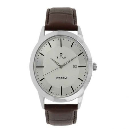 Titan Analog Silver Dial Men's Watch