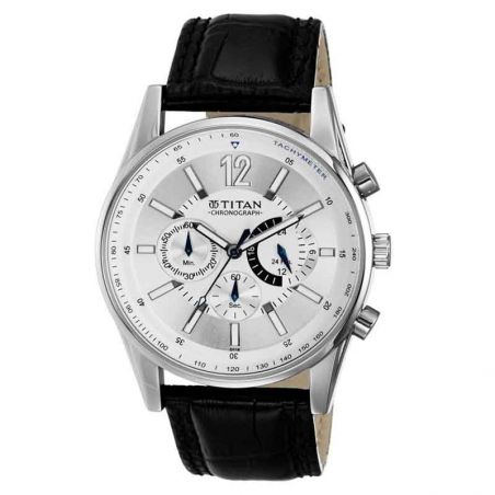 Titan Classique Chronograph Silver Dial Men's Watch