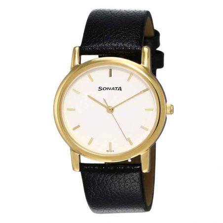 Sonata Analog White Dial Men's Watch