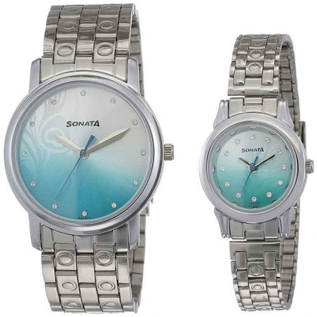 Sonata Analog Multi-Colour Dial Couple Watch