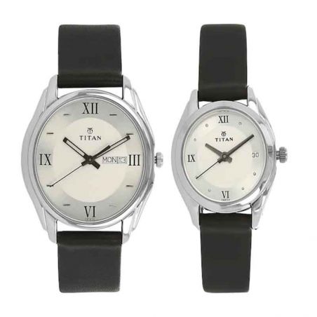 Titan Bandhan Analog Silver Dial Couple's Watch