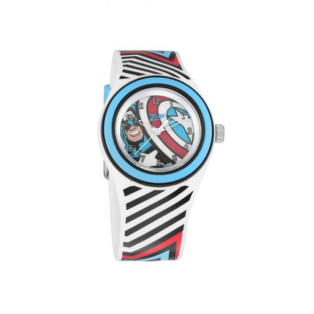 Captain America White & Blue Dial Analog Watch
