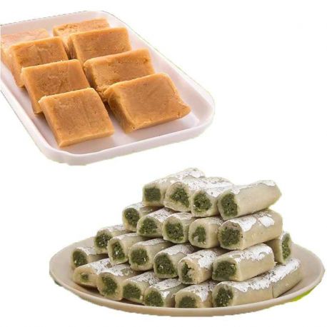 Mysore Pak & Kaju Roll