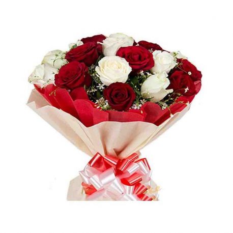 Red N White Roses