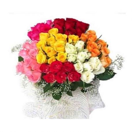 60 Mixed Roses Bunch