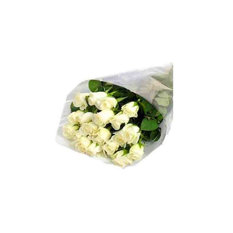 20 White Roses bunch