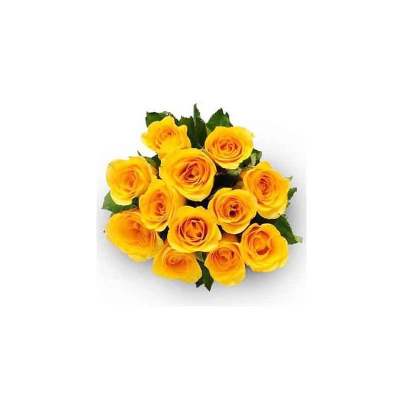 12 Yellow Roses Bunch