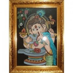 Vinayagar Holding on Lord Shiva