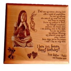 Wooden Plaque 4 Size: 12”x8”