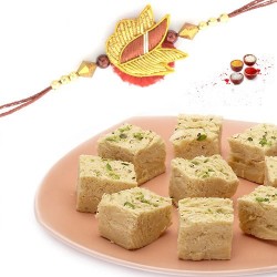 Rakhi with ghee sonpapdi