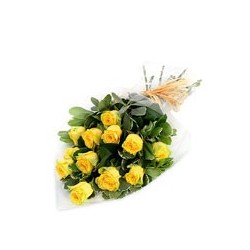 12 Yellow Rose Bunch