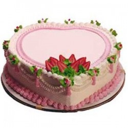 Heart Strawberry Cake