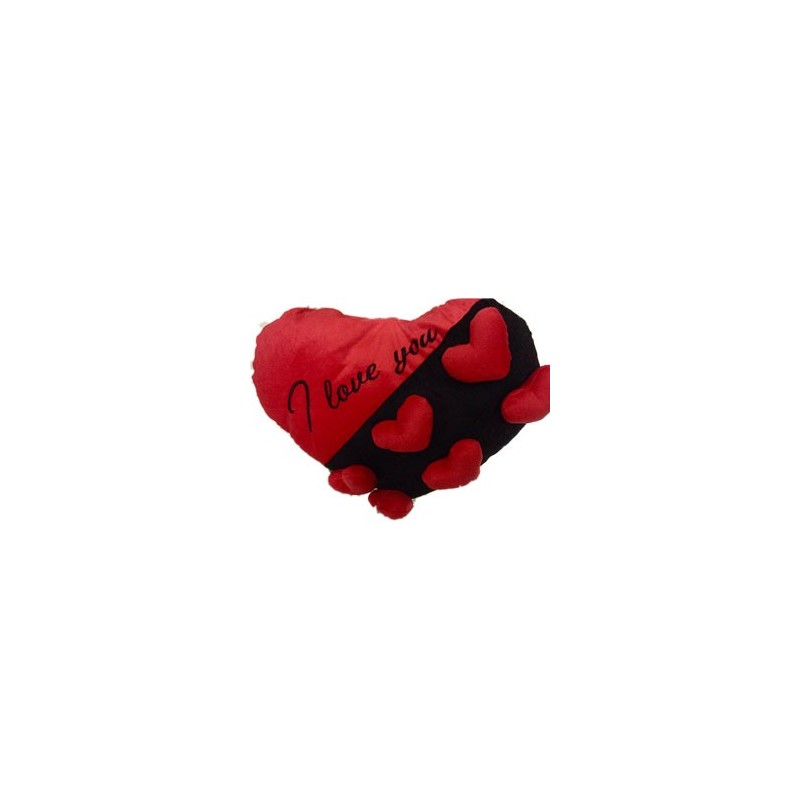 Red and Black Heart Pillow