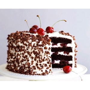 Black Forest Eggless Cake (Oven Fresh)