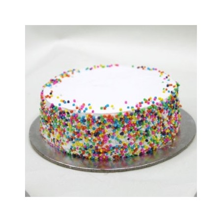 Vanilla rainbow sprinkle cake