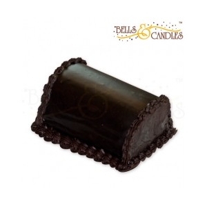 Chocolate Swiss Roll Eggless Cake 1 kg (Bells & Candles)