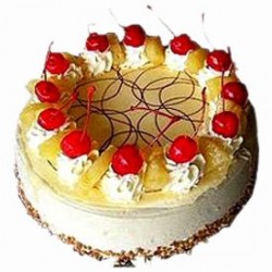 Pine Apple Eggless Cake 1 kg (Berry N Blossom)