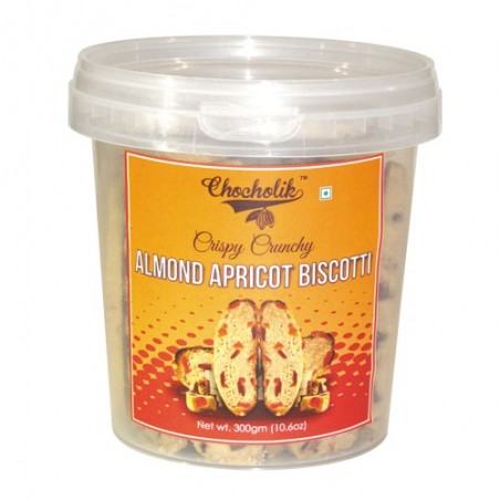 Almond Apricot Biscotti 300gm - Chocholik Cookies