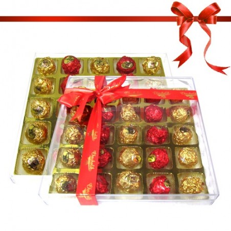 Chocholik's Perfect Combination of Chocolate Truffles With Gold & Red Colors