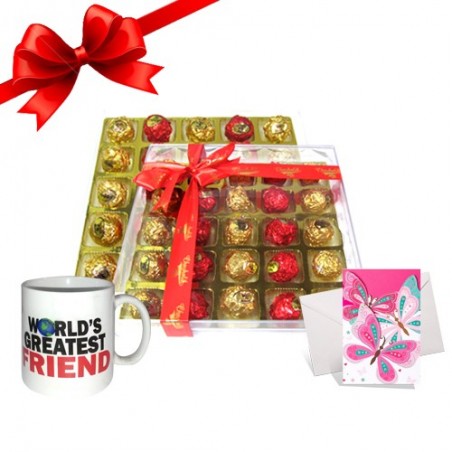 Chocholik's Perfect Combination of Chocolate Truffles With Mug and Love Card