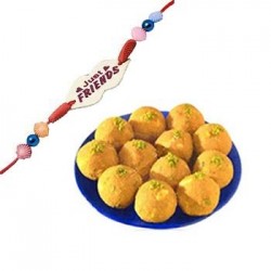 Besan Ladoo with friendship band