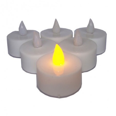 Eshoplift YELLOWColour Led T Light Candles - Pack Of 24