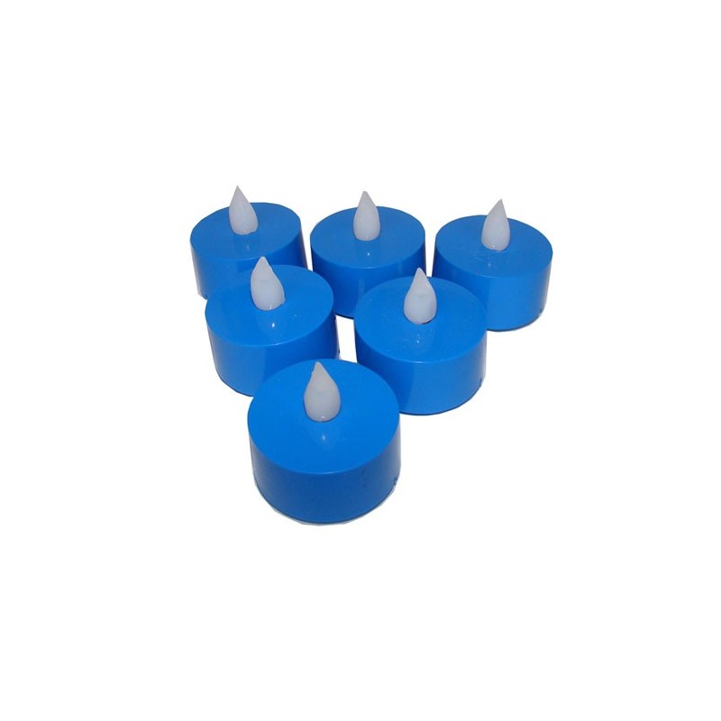 Eshoplift BLUE Colour Led T Light Candles - Pack Of 24
