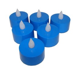 Eshoplift BLUE Colour Led T Light Candles - Pack Of 24