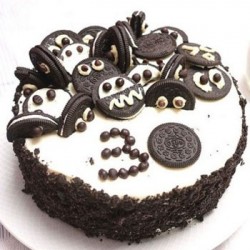 Oreo Design Black Forest Cake  (2 Pounds)